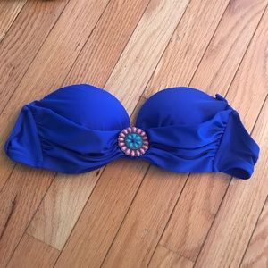 Xhilaration Royal Blue Strapless Bikini Top,Small